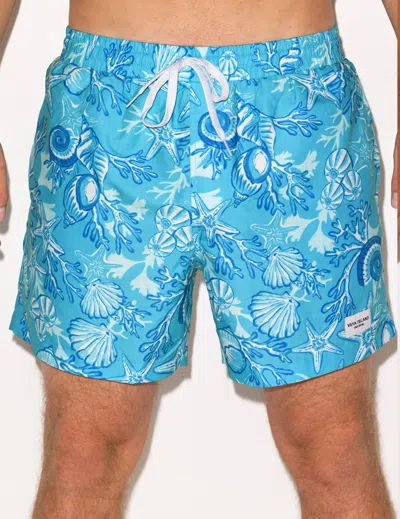 Kulani Kinis Men's Swim Trunks In Blue Lagoon