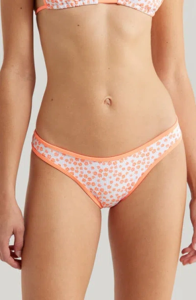 Kulani Kinis Modest Bind Bikini Bottoms In Orange Fantasy