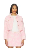 Kulani Kinis Pixie Cropped Denim Jacket In Pattern