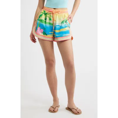 Kulani Kinis Print Lightweight Cover-up Shorts In Multi