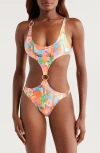 Kulani Kinis Retro Ring Cutout One-piece Swimsuit In Havana Haven