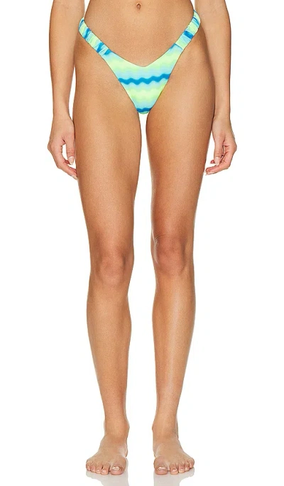 Kulani Kinis Retro Y Thong Bikini Bottom In Multi