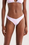 Kulani Kinis Retro Y Thong Bikini Bottoms In Pink
