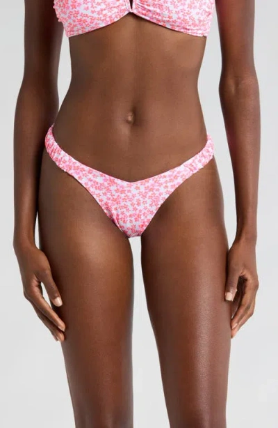 Kulani Kinis Retro Y Thong Bikini Bottoms In Lovebug