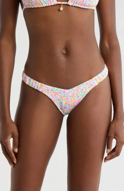 Kulani Kinis Retro Y-cut Bikini Bottoms In Multi