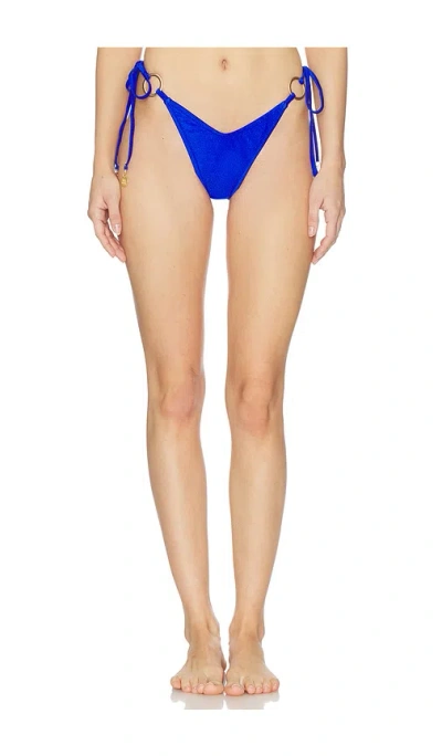 Kulani Kinis Ring Cheeky Tie Bikini Bottom In Blue