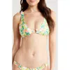 Kulani Kinis Ring Contour Crop Bikini Top In Golden Hour