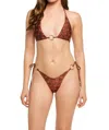Kulani Kinis Ring Halter Bikini Top In Wild Rose In Multi