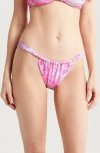 Kulani Kinis Ruched Bikini Bottoms In Island Blush