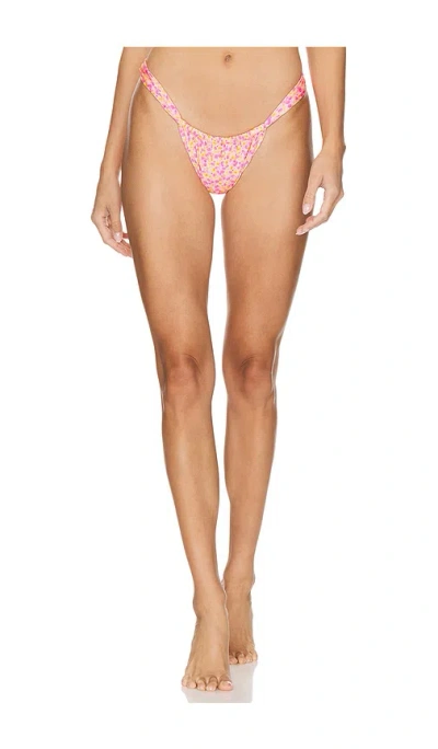 Kulani Kinis Ruched Thong In Sherbert Shimmer