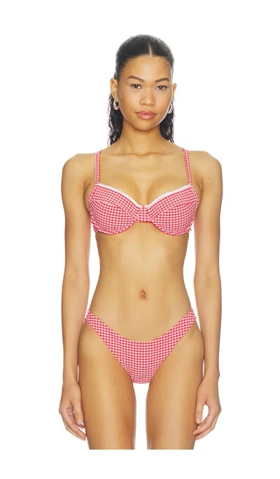 Kulani Kinis Scallop Crochet Underwire Bra Bikini Top