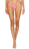 Kulani Kinis Side Tie Bikini Bottom In Coral Crush