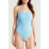 Kulani Kinis Smocked Low Back One-piece Swimsuit In Lemon Bloom