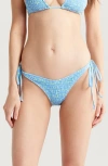Kulani Kinis Smocked Side Tie Bikini Bottoms In Lemon Bloom