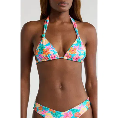 Kulani Kinis Soft Knot Halter Bikini Top In Animal Print
