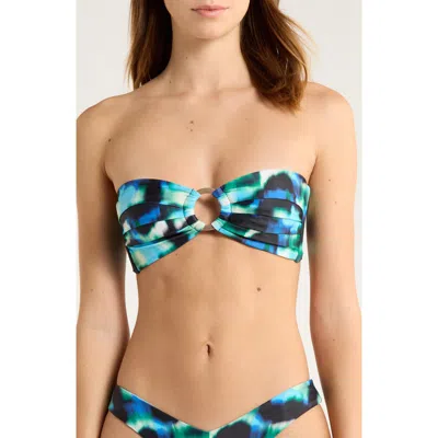 Kulani Kinis Strapless Bandeau Bikini Top In Blue