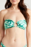 Kulani Kinis Strapless Bandeau Bikini Top In Emerald Tides