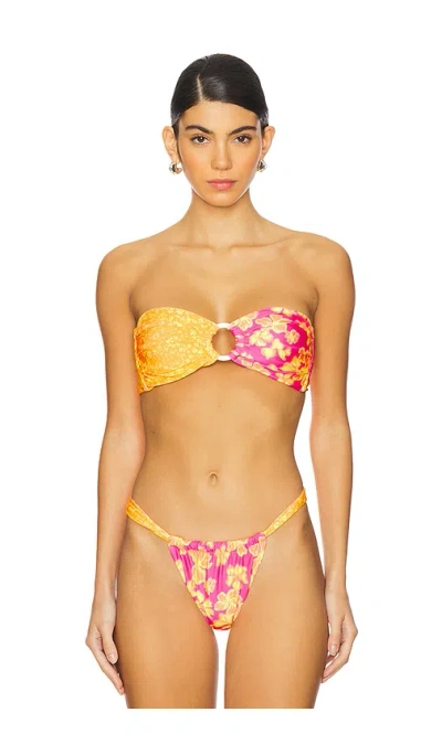 Kulani Kinis Strapless Bandeau Bikini Top In Island Dreamer