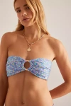 Kulani Kinis Strapless Bandeau Bikini Top In Blue