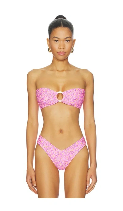 Kulani Kinis Strapless Bandeau Bikini Top In Pink