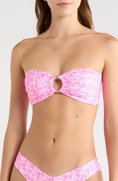 Kulani Kinis Strapless Bandeau Bikini Top In Pink