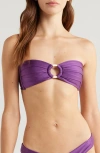 Kulani Kinis Strapless O-ring Bikini Top In Sugar Plum