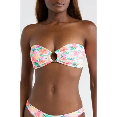 Kulani Kinis Island Escape Bandeau Bikini Top In Multi