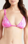 Kulani Kinis Strappy Bralette Bikini Top In Island Blush
