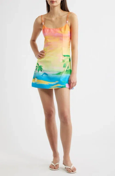 Kulani Kinis Summer Minidress In Animal Print