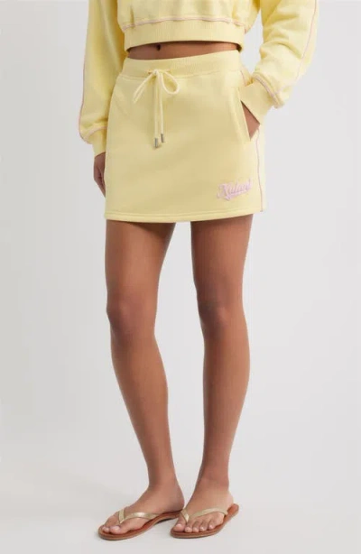 Kulani Kinis Terry Track Miniskirt In Yellow