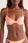 Kulani Kinis Underwire Bikini Top In Pink