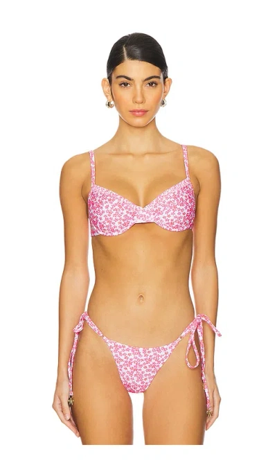 Kulani Kinis Underwire Bralette Bikini Top In Lovebug