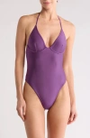 Kulani Kinis Underwire One-piece Swimsuit In Sugar Plum