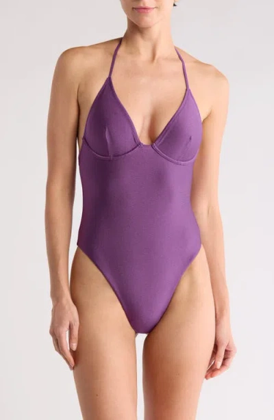 Kulani Kinis Underwire One-piece Swimsuit In Sugar Plum