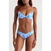 Kulani Kinis Underwire Triangle Bikini Top In Ocean Colada