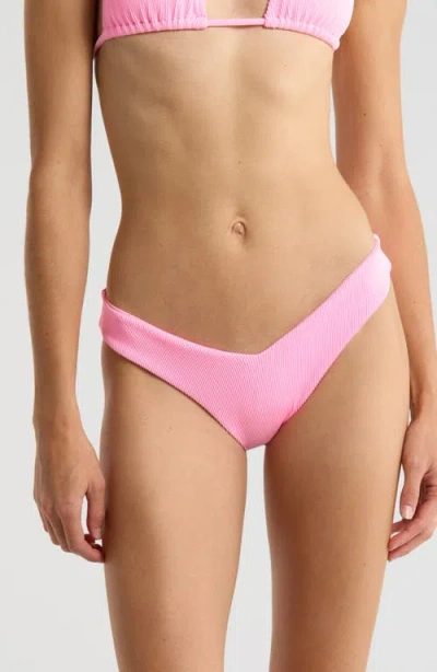 Kulani Kinis V-cut Bikini Bottoms In Pink