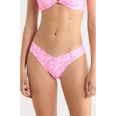 Kulani Kinis V-cut Bikini Bottoms In Pink