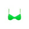 Kulani Kinis Ditzy Ribbed Underwire Bikini Top In Peppermint-green In Green