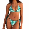 Kulani Kinis Women's Lettuce Edge Bralette Top In Emerald Tides In Multi