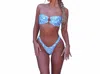 Kulani Kinis Women's Love Story Bandeau Top In Blue In Blue