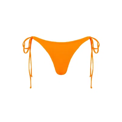 Kulani Kinis Ring Cheeky Tie Bikini Bottom In Orange