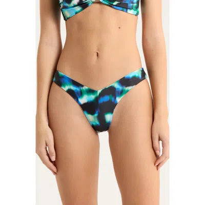 Kulani Kinis Y-cut Cheeky Bikini Bottoms In Blue