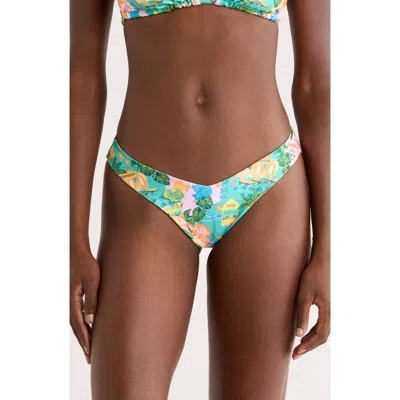 Kulani Kinis Y-cut Cheeky Bikini Bottoms In Multi