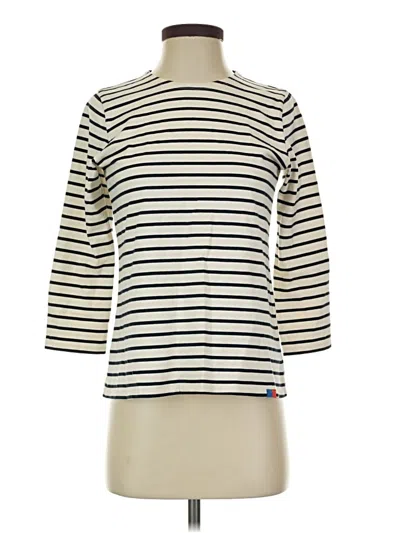 Pre-owned Kule 3/4 Sleeve T-shirt In Ivory