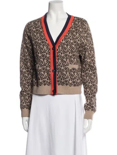 Pre-owned Kule Animal Print Jacket In Brown