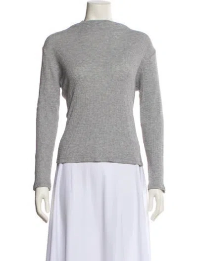 Pre-owned Kule Bateau Neckline Sweater In Blue