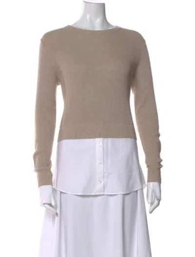 Pre-owned Kule Bateau Neckline Sweater In Neutral