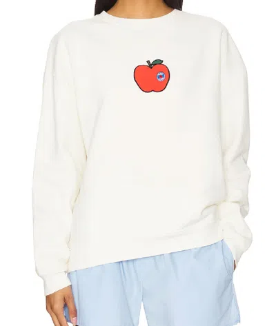 Kule Big Apple Oversized Sweatshirt In Cream In White