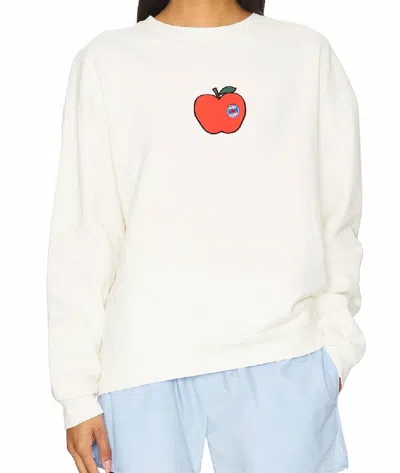 Kule Big Apple Oversized Sweatshirt In Cream In White