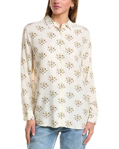 Kule Button Front Blouse In White